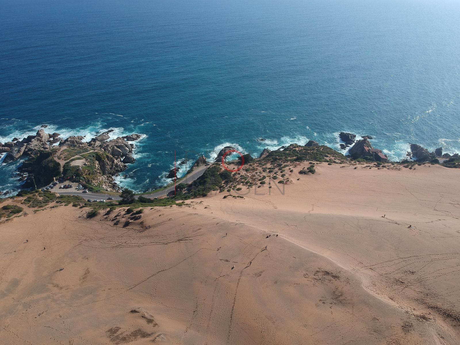 Duna y océano azul, Concón