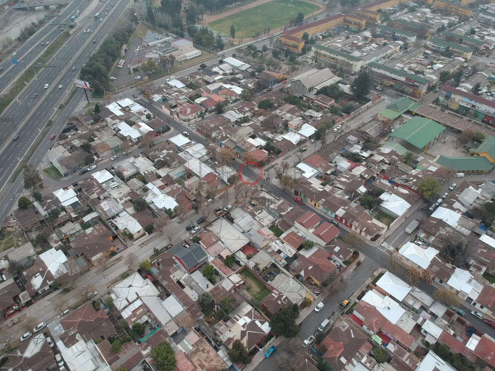 Casas y calles angostas, Independencia — Santiago, Chile