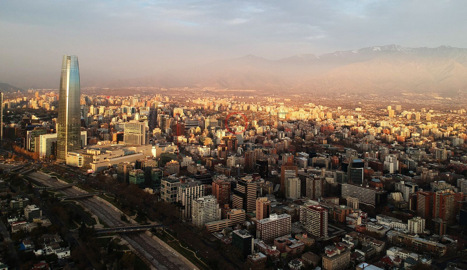 Atardecer sobre Santiago