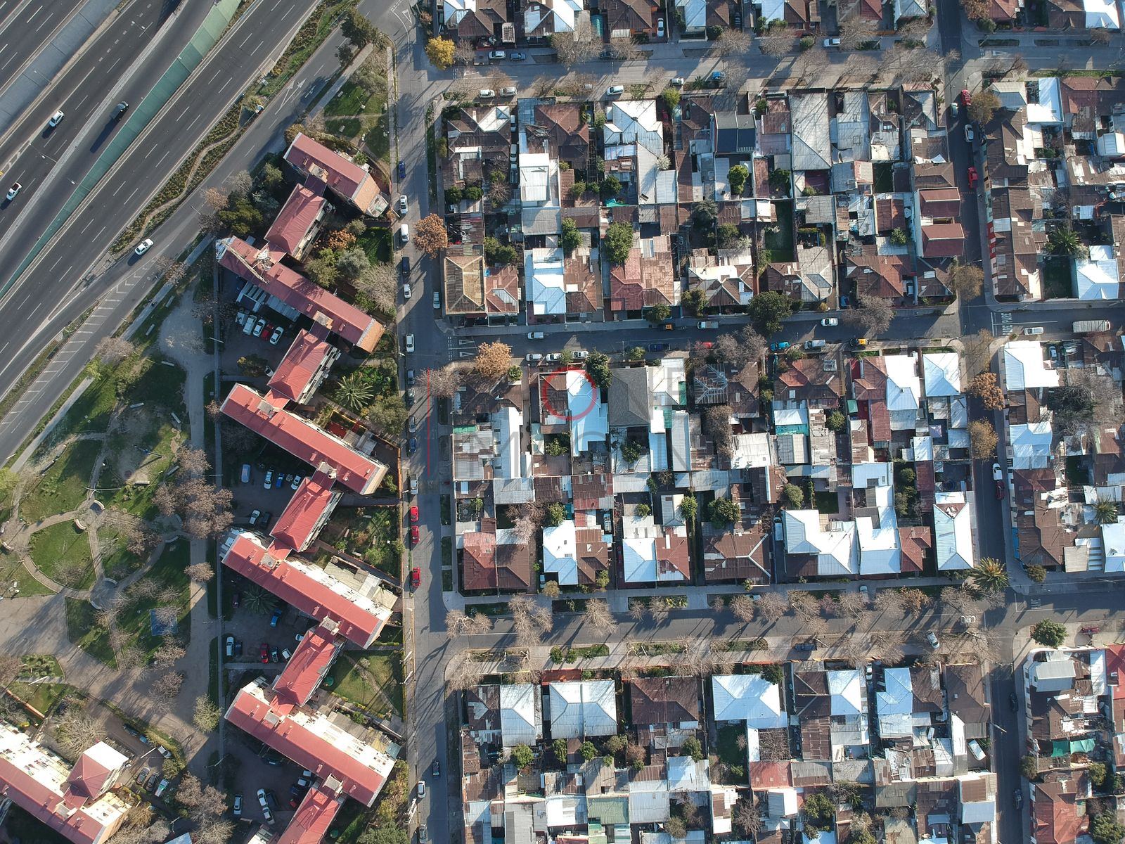 Barrio residencial en Santiago