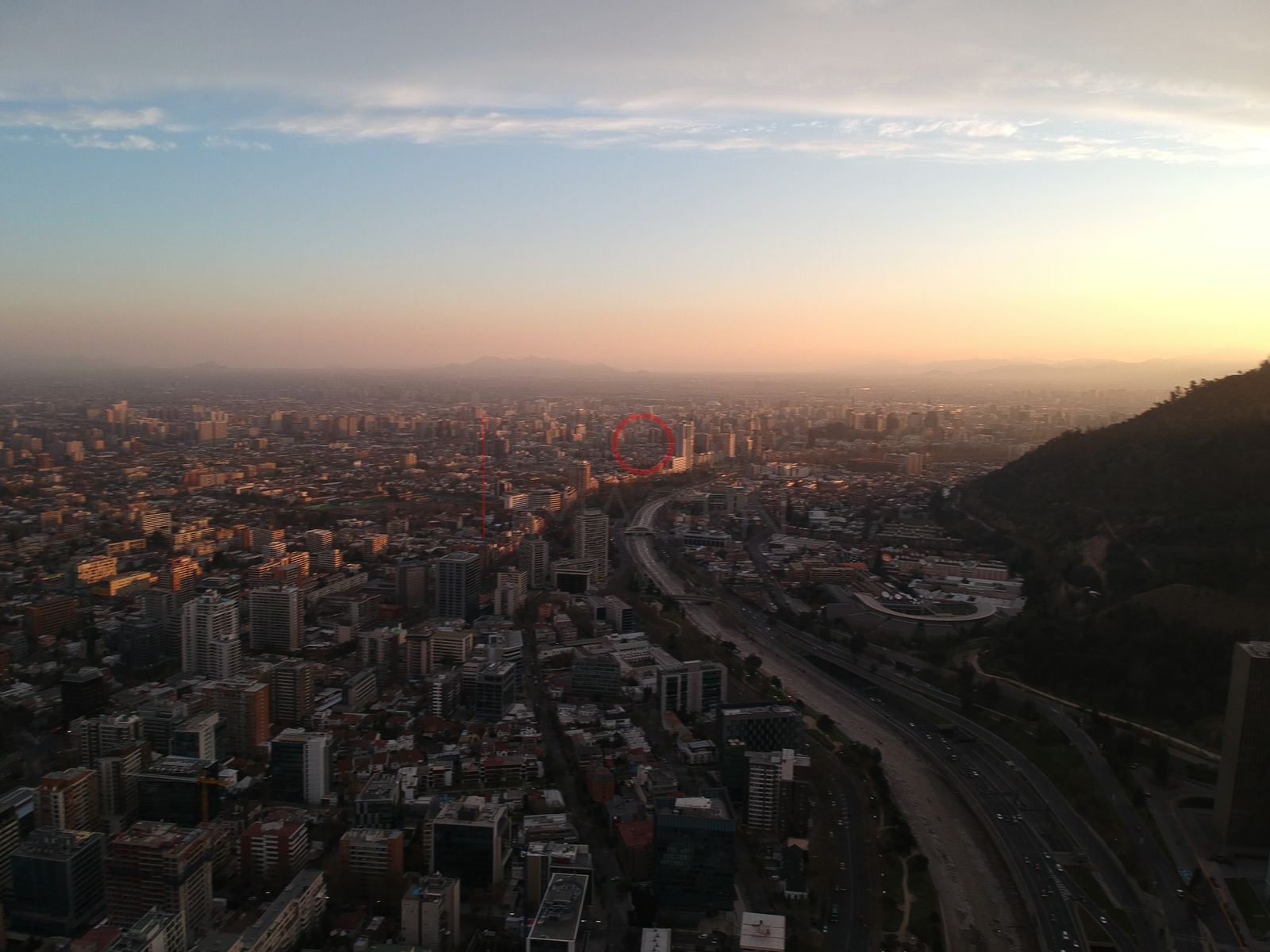 Atardecer sobre Santiago