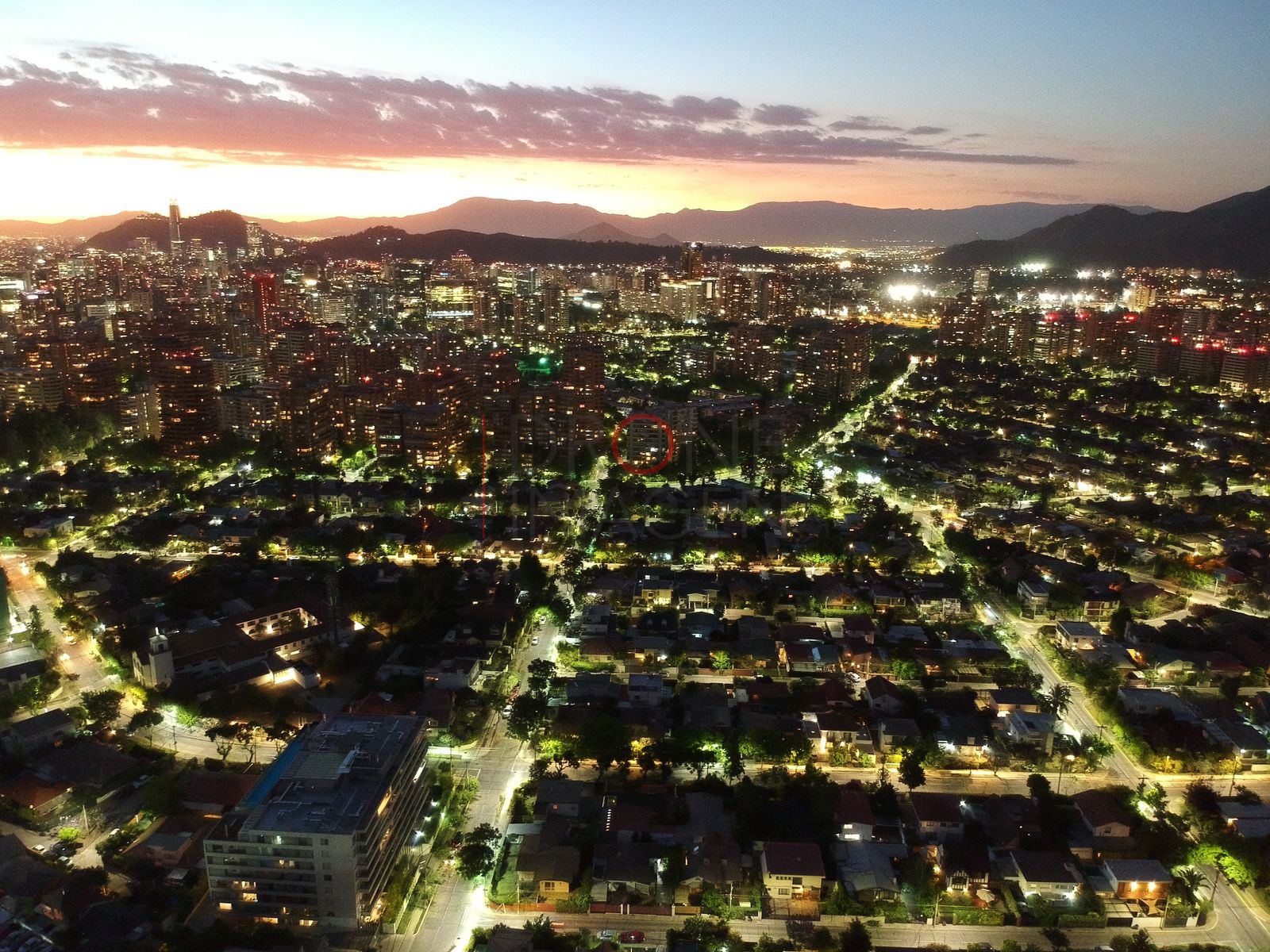 Atardecer sobre Santiago