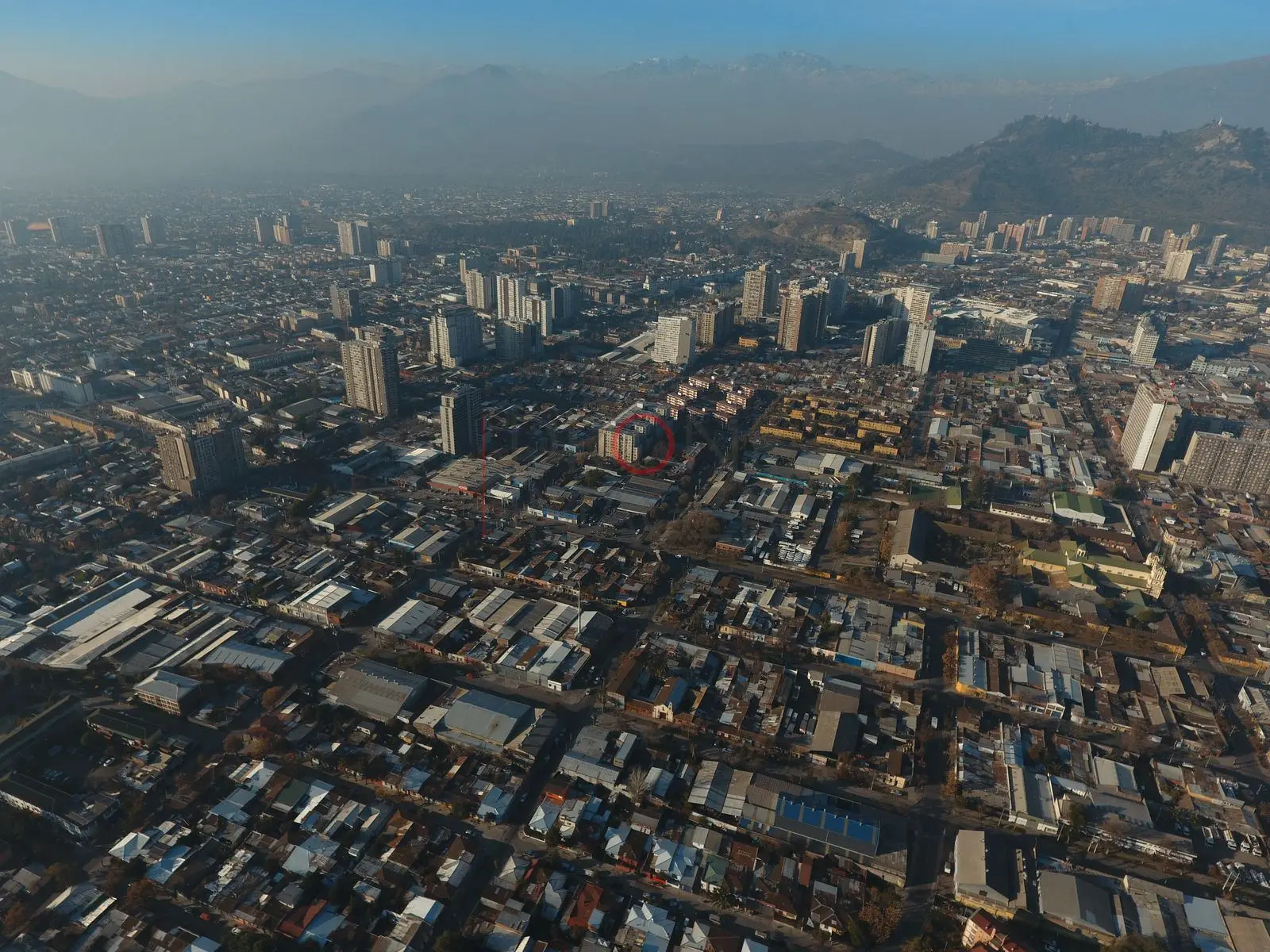 Santiago y bruma vistos desde Renca